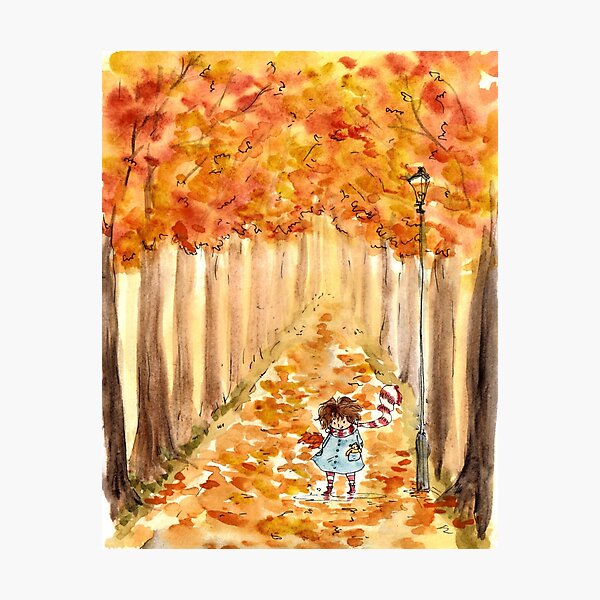 Item preview, Crinckling through the autumn leaves designed and sold by MankaKasha.
