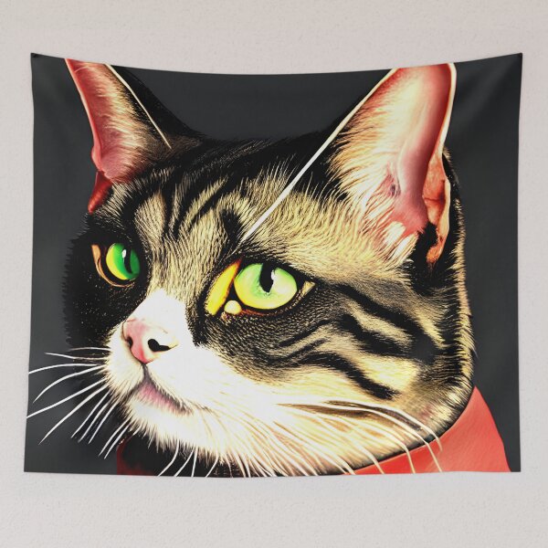 Item preview, cat portrait  painting #29 designed and sold by supeart.