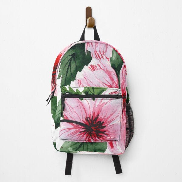 Item preview, Tropical watercolor pink hibiscus flower art designed and sold by Tammy Kaye.