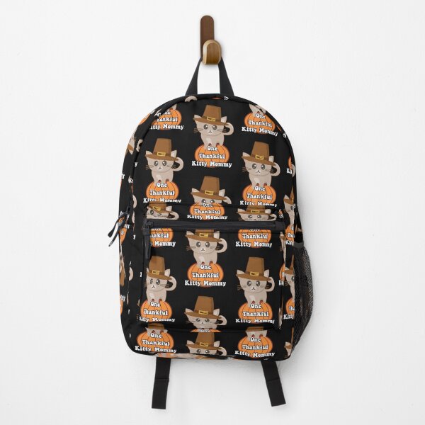 Item preview, One Thankful Kitty Mommy (Cute Little Kitty Balancing on a Pumpkin) designed and sold by JoyOfHopeStore.