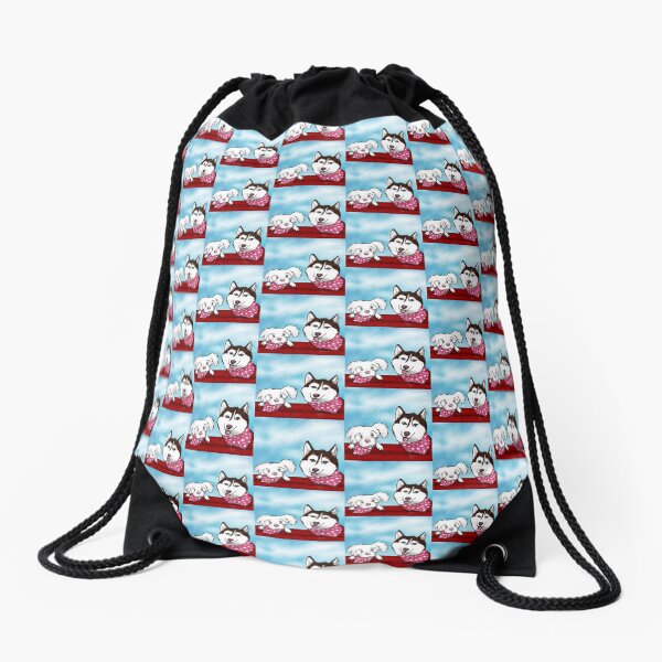 Dogs Are Love Drawstring Bag