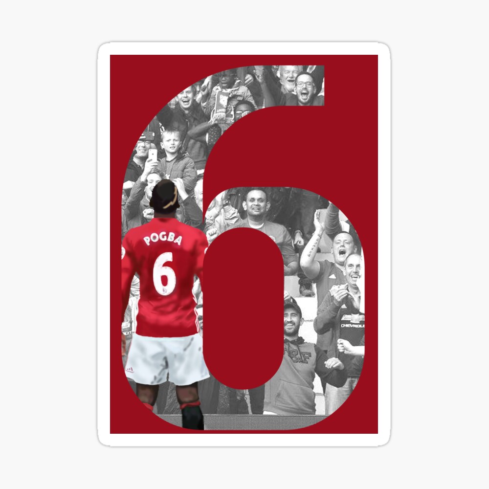 Poster Paul Pogba Star Football Player Manchester United Number 6