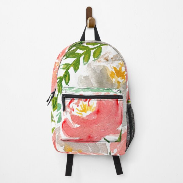 Item preview, Colorful watercolor peony flowers and leaves designed and sold by Tammy Kaye.