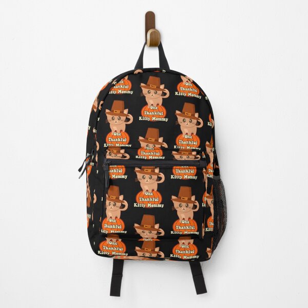 Item preview, One Thankful Kitty Mommy (Cute Little Kitty Balancing on a Pumpkin) designed and sold by JoyOfHopeStore.