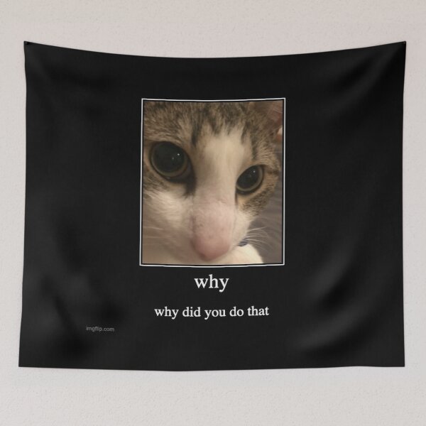 Item preview, Cat Finger Why did you do that Meme designed and sold by Alapied.