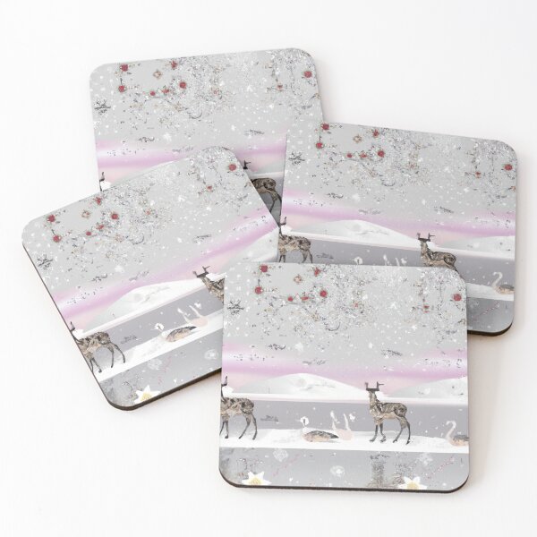 Item preview, Sunrise Stag Winter little girl's room Duvet designed and sold by Naomi Gutierrez Parrish.