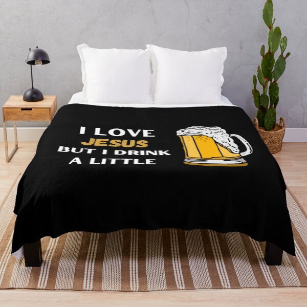 Item preview, I Love Jesus but I drink a Little designed and sold by Elatty.