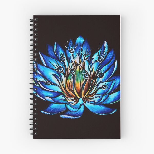 Item preview, Bizarre Multi Eyed Blue Water Lily Flower designed and sold by Boriana Giormova.