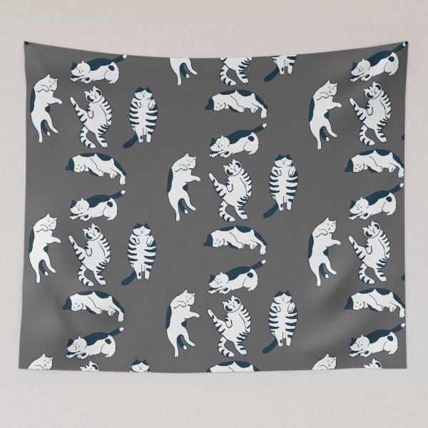 Item preview, five cats have different patterns, sleepy  fat  naughty and cute cats designed and sold by UnloveToy10.