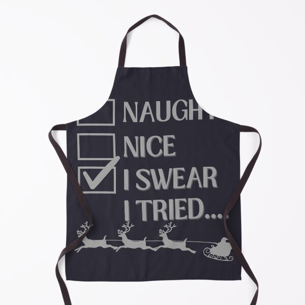 Item preview, Naughty Nice I swear I tried Funny Christmas Meme designed and sold by BarbiePearl.