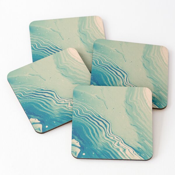 Item preview, "Parallel Shallows II" Light Wash - Painting: Rippling Waves Water Beach  designed and sold by daniellawrieart.