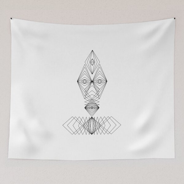 Item preview, Abstract, geometric face with third eye designed and sold by MaLe87creative.