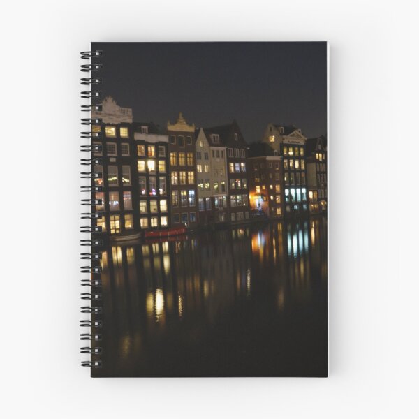 Item preview, Amsterdam houses, canals at night designed and sold by ArtJohannes.