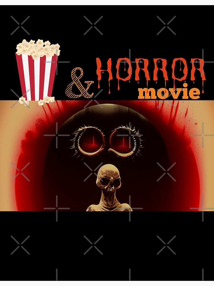 "Popcorn and horror movies" Poster for Sale by praveendake Redbubble
