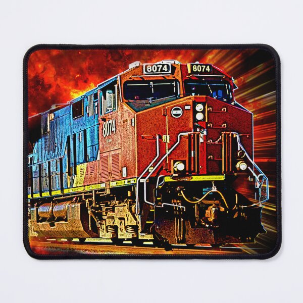 Item preview, Diesel Locomotive Bursting Out - All Over Design designed and sold by TheTrainRoom.