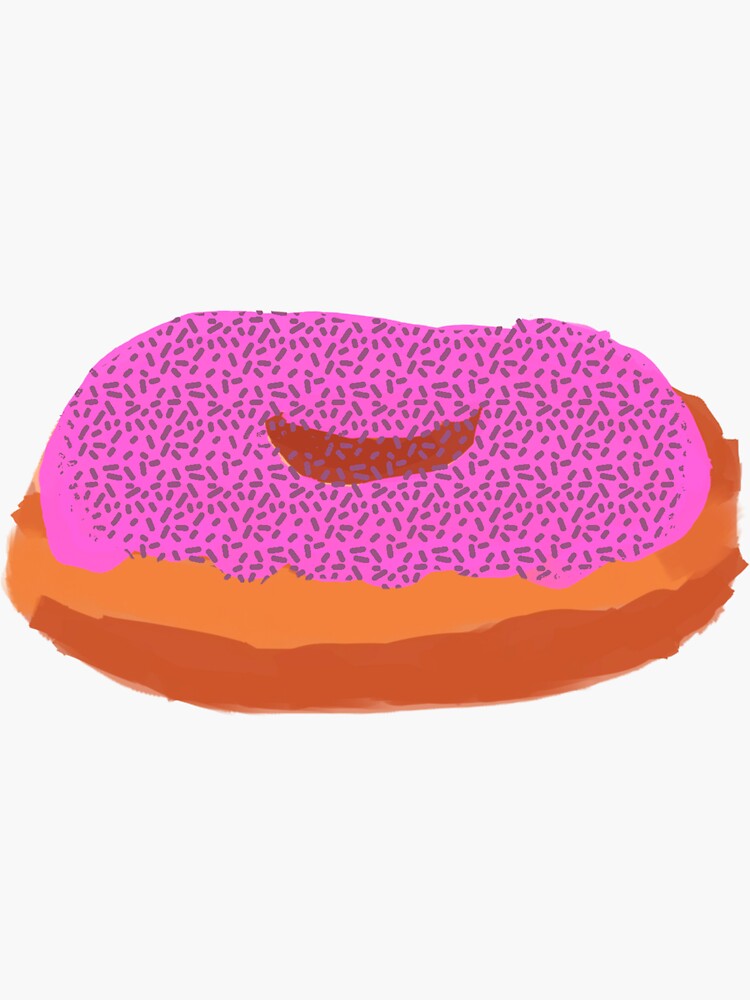 "Pink Donut with Sprinkles" Sticker for Sale by Usagicollection Redbubble