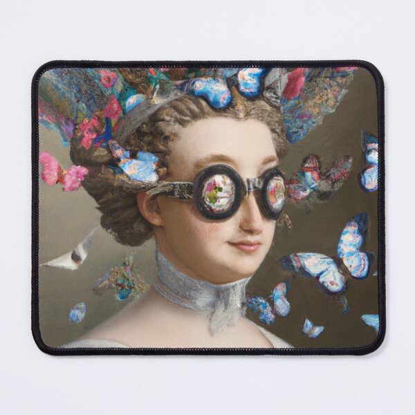 Item preview, Unusual Altered Steampunk Portrait Painting with Goggles ( Steampunk ) designed and sold by RadRococo.