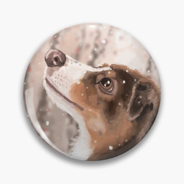 Item preview, Australian Shepherd dog in the Snow  designed and sold by NatCatMeow.
