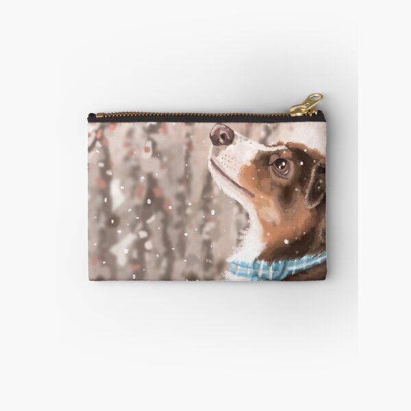 Item preview, Australian Shepherd dog in the Snow  designed and sold by NatCatMeow.