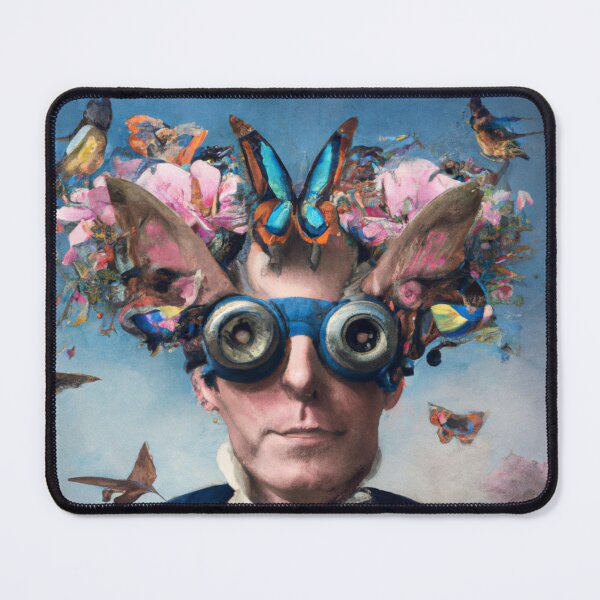 Item preview, Unusual Altered Steampunk Portrait Painting with Goggles ( Steampunk ) designed and sold by RadRococo.