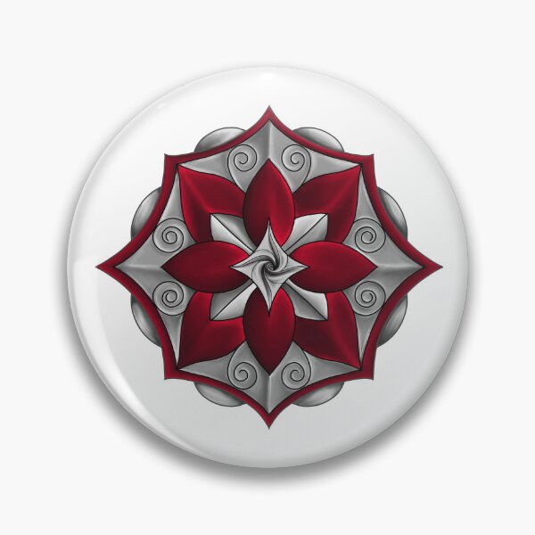 Item preview, Red & Gray Lotus Ornament designed and sold by lezell.