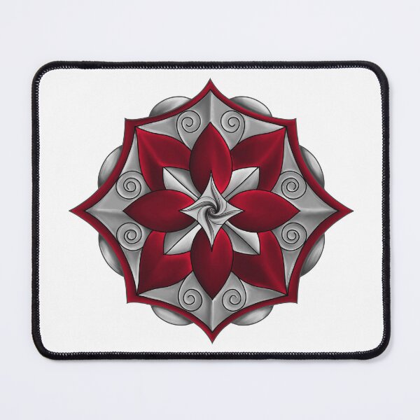 Item preview, Red & Gray Lotus Ornament designed and sold by lezell.