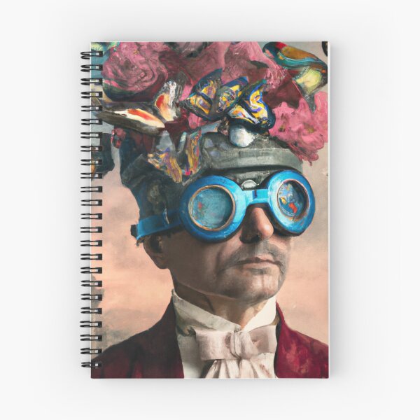 Item preview, Unusual Altered Steampunk Portrait Painting with Goggles ( Steampunk ) designed and sold by RadRococo.
