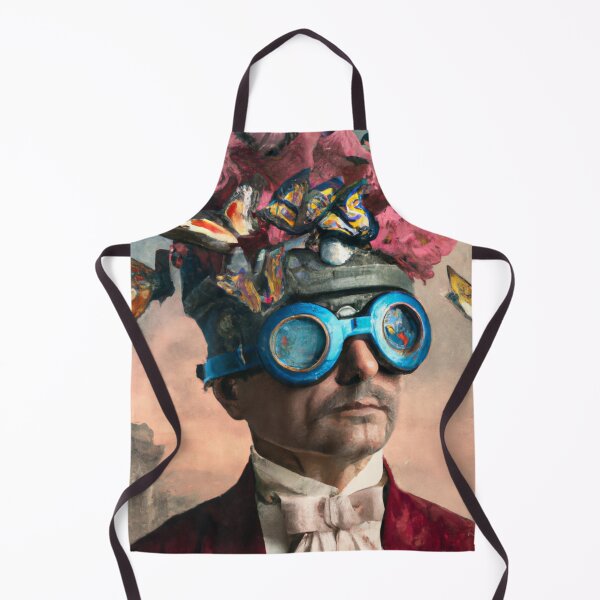 Item preview, Unusual Altered Steampunk Portrait Painting with Goggles ( Steampunk ) designed and sold by RadRococo.