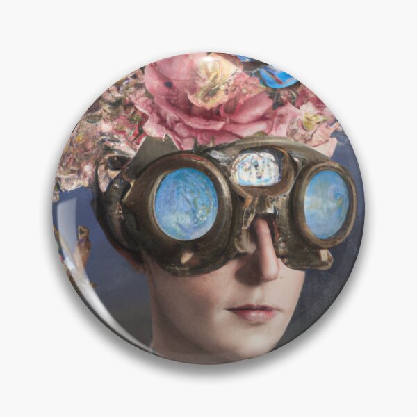 Item preview, Unusual Altered Steampunk Portrait Painting with Goggles ( Steampunk ) designed and sold by RadRococo.