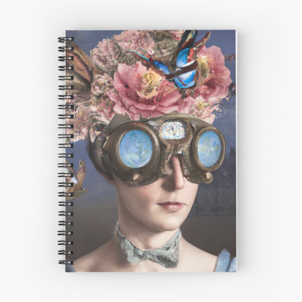 Item preview, Unusual Altered Steampunk Portrait Painting with Goggles ( Steampunk ) designed and sold by RadRococo.