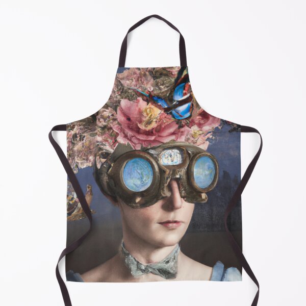 Item preview, Unusual Altered Steampunk Portrait Painting with Goggles ( Steampunk ) designed and sold by RadRococo.