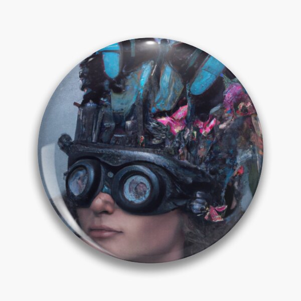 Item preview, Unusual Altered Steampunk Portrait Painting with Goggles ( Steampunk ) designed and sold by RadRococo.