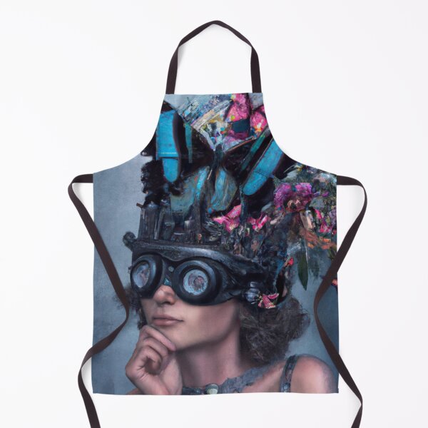 Item preview, Unusual Altered Steampunk Portrait Painting with Goggles ( Steampunk ) designed and sold by RadRococo.