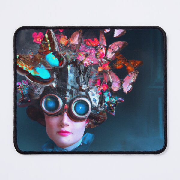 Item preview, Unusual Altered Steampunk Portrait Painting with Goggles ( Steampunk ) designed and sold by RadRococo.