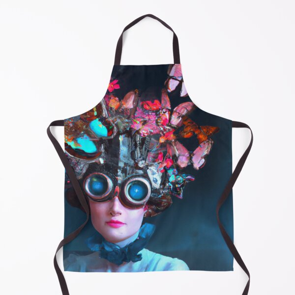 Item preview, Unusual Altered Steampunk Portrait Painting with Goggles ( Steampunk ) designed and sold by RadRococo.