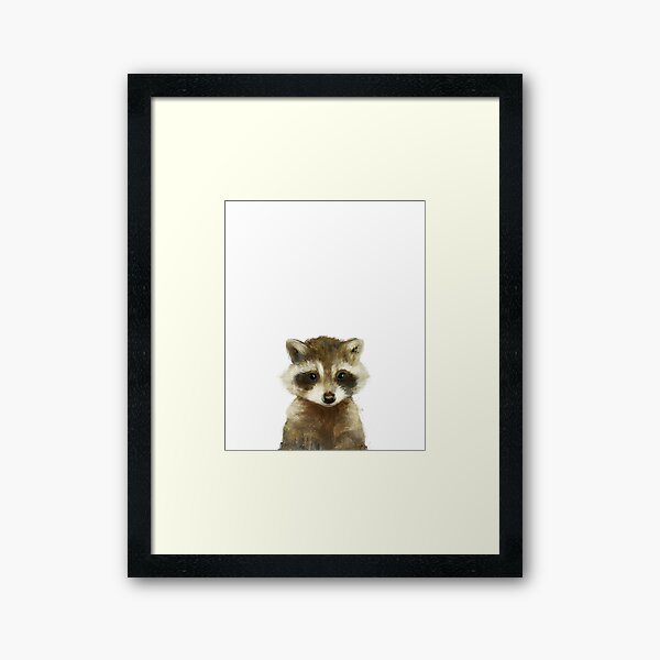 Little Raccoon Framed Art Print