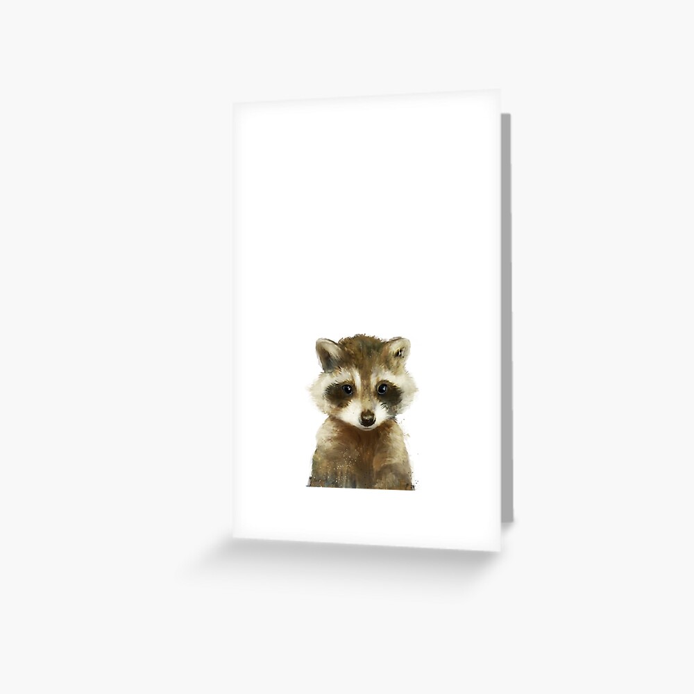 "Little Raccoon" Greeting Card for Sale by AmyHamilton Redbubble