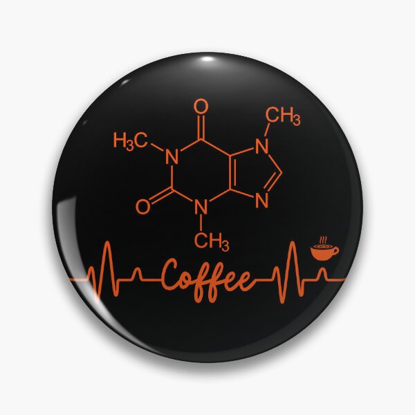 Item preview, Coffee Heartbeat EKG with Caffeine Molecule designed and sold by MtWoodsonSales.