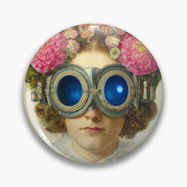 Item preview, Unusual Altered Steampunk Portrait Painting with Goggles ( Steampunk ) designed and sold by RadRococo.
