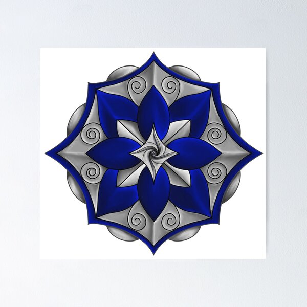 Item preview, Copy of Blue & Gray Lotus Ornament designed and sold by lezell.