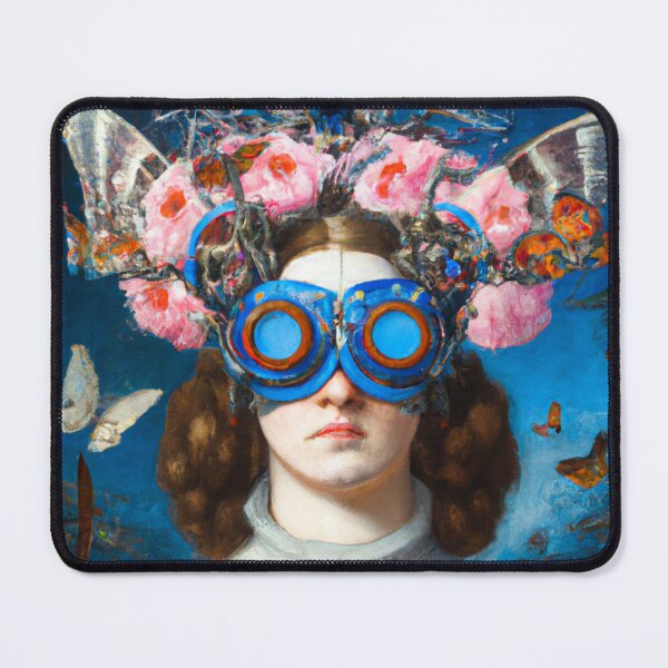 Item preview, Unusual Altered Steampunk Portrait Painting with Goggles ( Steampunk ) designed and sold by RadRococo.