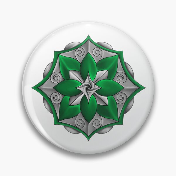 Item preview, Green & Gray Lotus Ornament designed and sold by lezell.