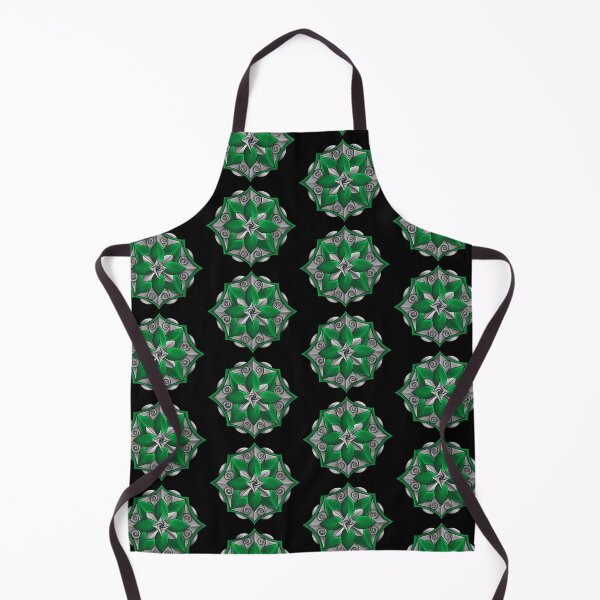 Item preview, Green & Gray Lotus Ornament designed and sold by lezell.