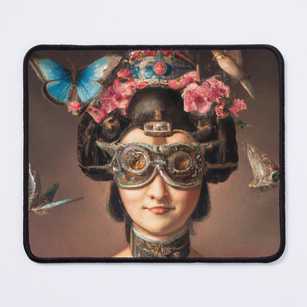 Item preview, Unusual Altered Steampunk Portrait Painting with Goggles ( Steampunk ) designed and sold by RadRococo.