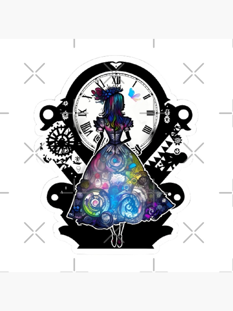 Alice in Wonderland Tote Bag Trippy Steampunk Alice Psychedelic