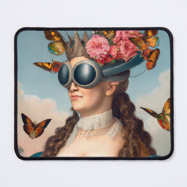 Item preview, Unusual Altered Steampunk Portrait Painting with Goggles ( Steampunk ) designed and sold by RadRococo.
