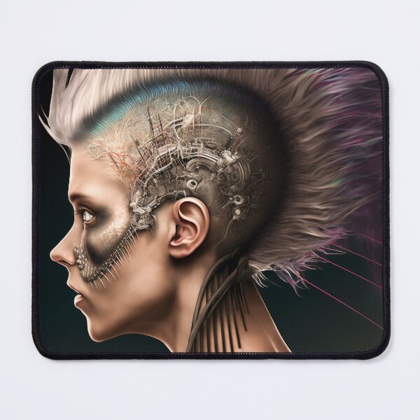 Item preview, Biomechanical Woman - Purple Mohawk designed and sold by theblueofmyeye.