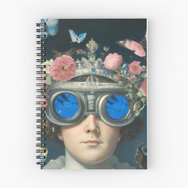 Item preview, Unusual Altered Steampunk Portrait Painting with Goggles ( Steampunk ) designed and sold by RadRococo.