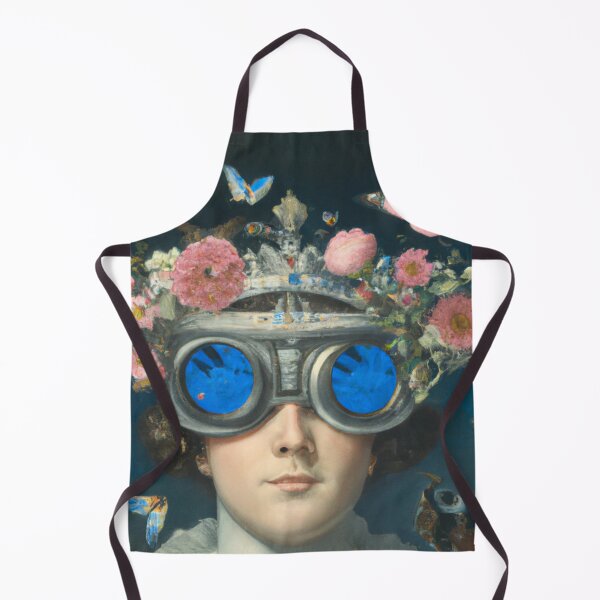 Item preview, Unusual Altered Steampunk Portrait Painting with Goggles ( Steampunk ) designed and sold by RadRococo.
