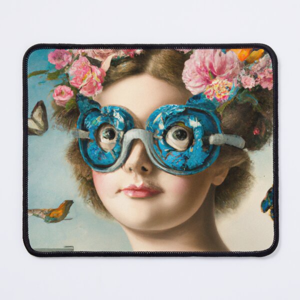 Item preview, Unusual Altered Steampunk Portrait Painting with Goggles ( Steampunk ) designed and sold by RadRococo.